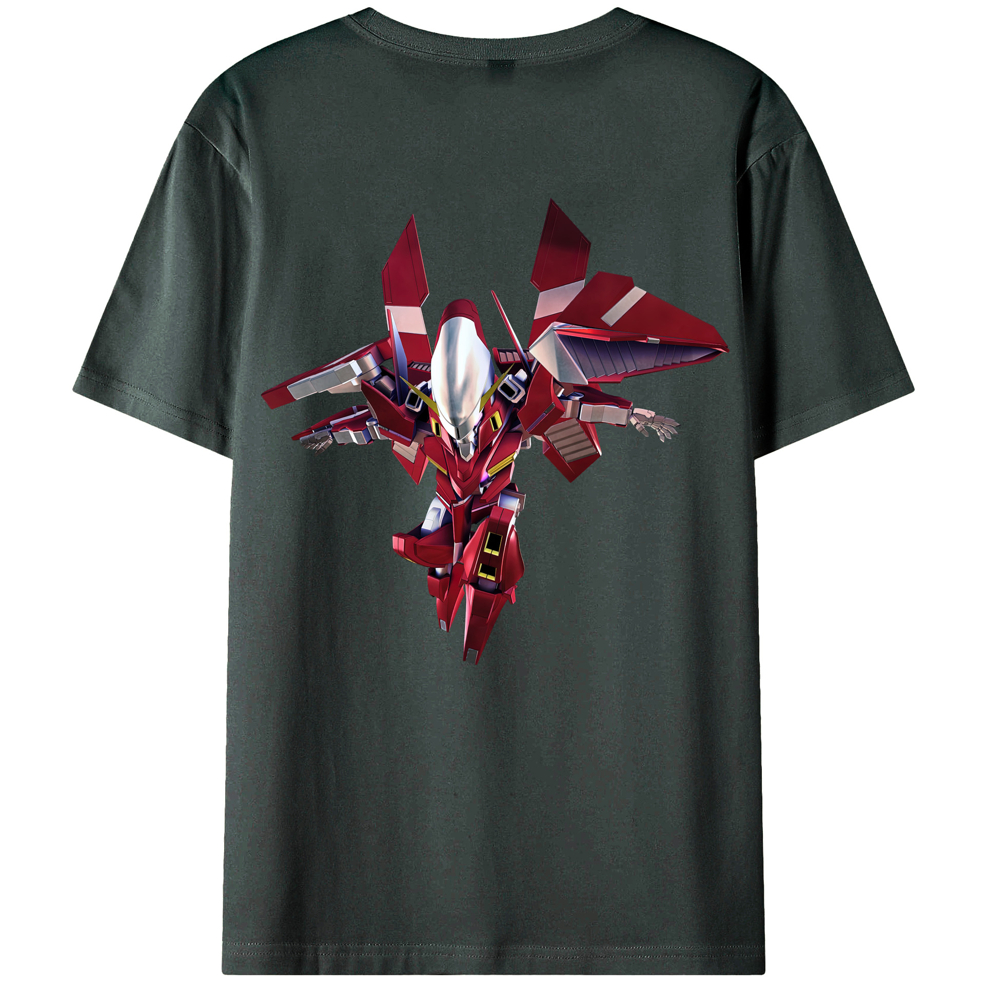 （画像用） 機動戦士ガンダム Mobile Suit Gundam 綿100％ メンズ半袖Tシャツ（バックプリント） 通気性